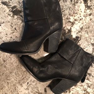 Rag and bone black leather booties